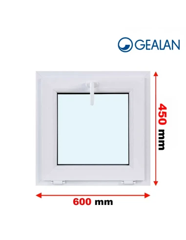 Kunststofffenster PVC Fenster 60x45 cm KIPP Gealan S 9000