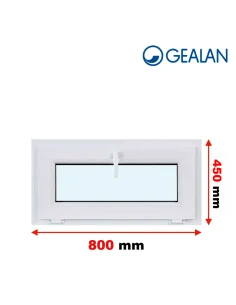 Kunststofffenster PVC Fenster 80x45 cm KIPP Gealan S 9000
