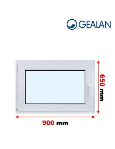 Kunststofffenster PVC Fenster 90x65 cm DREH/KIPP Gealan S 9000
