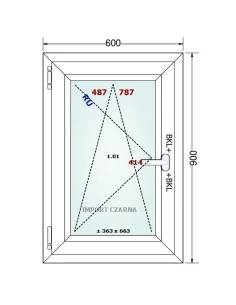 Kunststofffenster PVC Fenster 60x90 cm DREH/KIPP Gealan S 9000 2