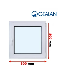 Kunststofffenster PVC Fenster 80x80 cm DREH/KIPP Gealan S 9000