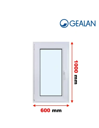 Kunststofffenster PVC Fenster 60x100 cm DREH/KIPP Gealan S 9000