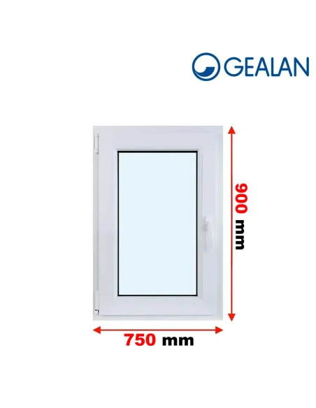 Kunststofffenster PVC Fenster 75x90 cm DREH/KIPP Gealan S 9000