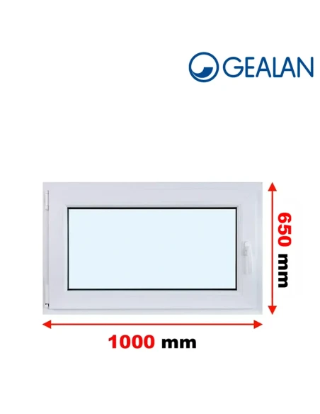 Kunststofffenster PVC Fenster 100x65 cm DREH/KIPP Gealan S 9000