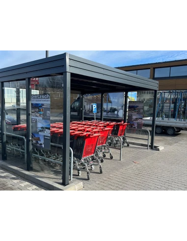 Carport Stahl Modern Garagen 3x6m Wande 4+0