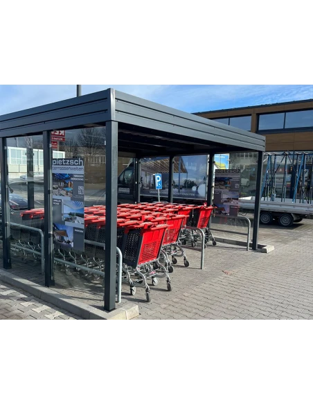 Carport Stahl Modern Garagen 3x6m Wande 4+0