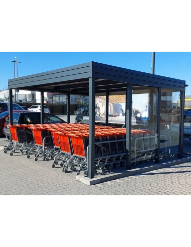 Carport Stahl Modern Garagen 3x6 m Wande 2+0
