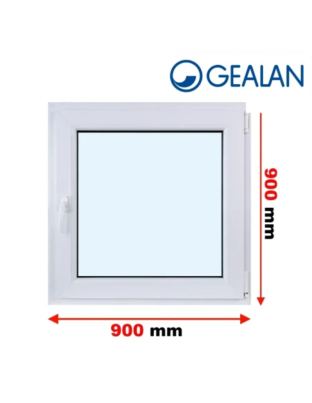 Kunststofffenster PVC Fenster 90x90 cm DREH/KIPP Gealan S 9000