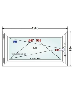 Kunststofffenster PVC Fenster 120x65 cm DREH/KIPP Gealan S 9000 2
