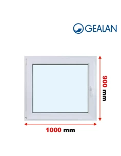 Kunststofffenster PVC Fenster 100x90 cm DREH/KIPP Gealan S 9000