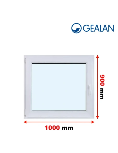 Kunststofffenster PVC Fenster 100x90 cm DREH/KIPP Gealan S 9000