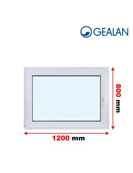 Kunststofffenster PVC Fenster 120x80 cm DREH/KIPP Gealan S 9000