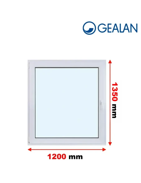 Kunststofffenster PVC Fenster 120x135 cm DREH/KIPP Gealan S 9000