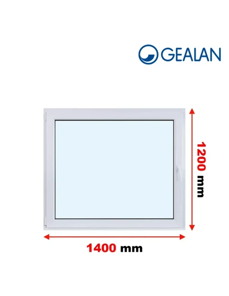 Kunststofffenster PVC Fenster 140x120 cm DREH/KIPP Gealan S 9000