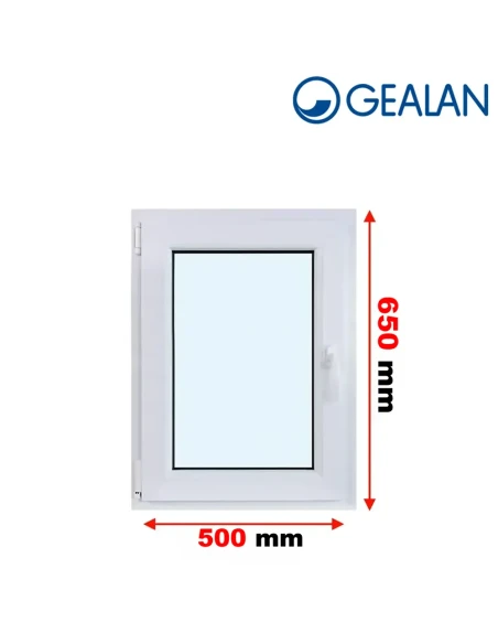 Kunststofffenster PVC Fenster 50x65 cm DREH/KIPP Gealan Linear