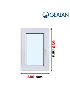 Kunststofffenster PVC Fenster 60x65 cm DREH/KIPP Gealan Linear