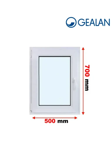Kunststofffenster PVC Fenster 50x70 cm DREH/KIPP Gealan Linear