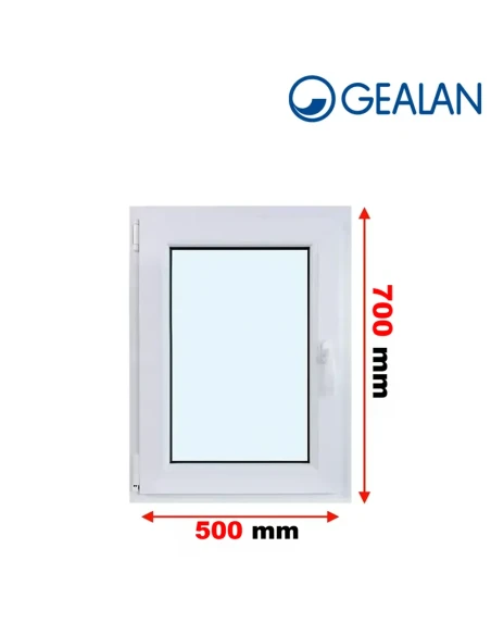 Kunststofffenster PVC Fenster 50x70 cm DREH/KIPP Gealan Linear
