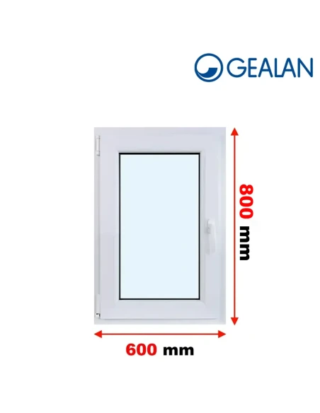 Kunststofffenster PVC Fenster 60x80 cm DREH/KIPP Gealan Linear