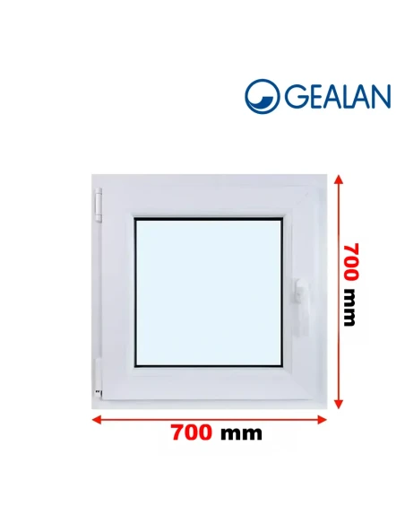 Kunststofffenster PVC Fenster 70x70 cm DREH/KIPP Gealan Linear