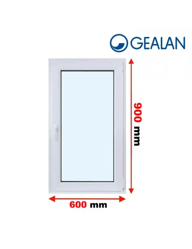 Kunststofffenster PVC Fenster 60x90 cm DREH/KIPP Gealan Linear