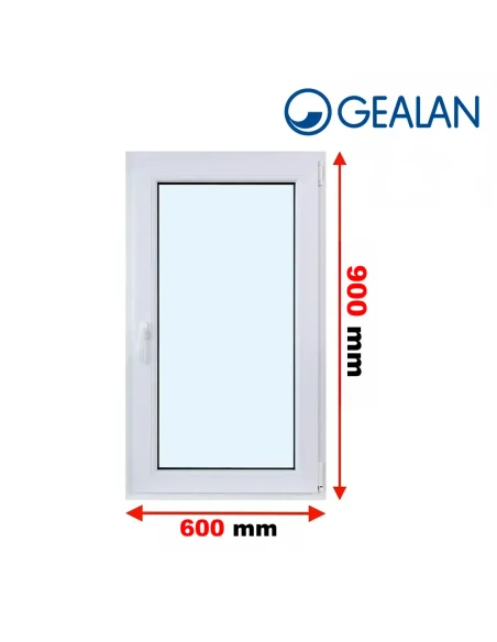 Kunststofffenster PVC Fenster 60x90 cm DREH/KIPP Gealan Linear
