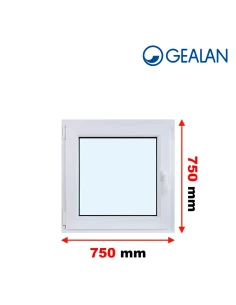 Kunststofffenster PVC Fenster 75x75 cm DREH/KIPP Gealan Linear