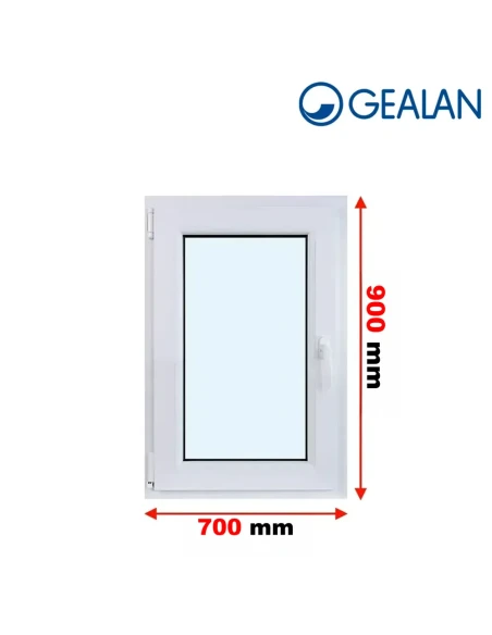 Kunststofffenster PVC Fenster 70x90 cm DREH/KIPP Gealan Linear
