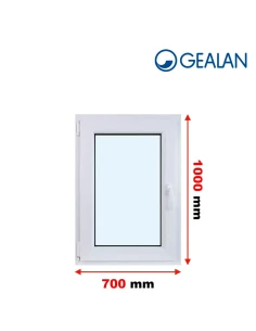 Kunststofffenster PVC Fenster 70x100 cm DREH/KIPP Gealan Linear