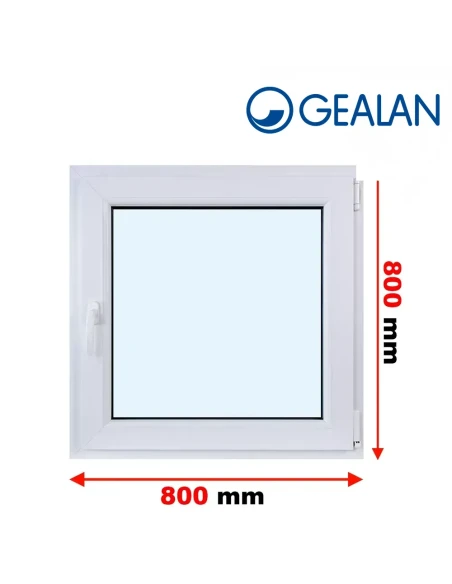 Kunststofffenster PVC Fenster 80x80 cm DREH/KIPP Gealan Linear