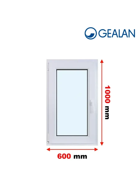 Kunststofffenster PVC Fenster 60x100 cm DREH/KIPP Gealan Linear