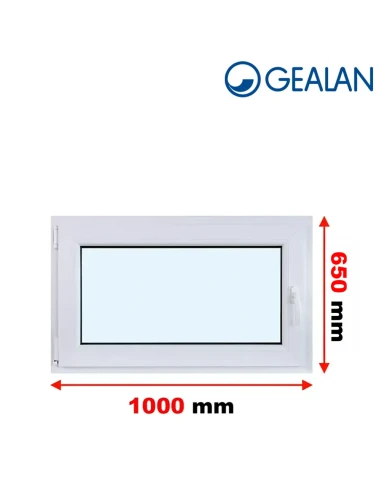 Kunststofffenster PVC Fenster 100x65 cm DREH/KIPP Gealan Linear