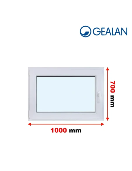 Kunststofffenster PVC Fenster 100x70 cm DREH/KIPP Gealan Linear