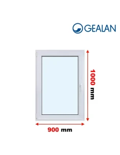 Kunststofffenster PVC Fenster 90x100 cm DREH/KIPP Gealan Linear