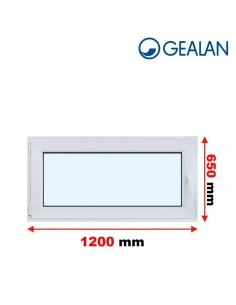 Kunststofffenster PVC Fenster 120x65 cm DREH/KIPP Gealan Linear