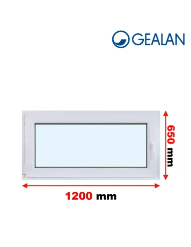 Kunststofffenster PVC Fenster 120x65 cm DREH/KIPP Gealan Linear