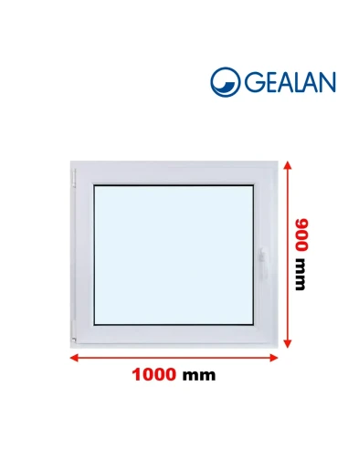 Kunststofffenster PVC Fenster 100x90 cm DREH/KIPP Gealan Linear