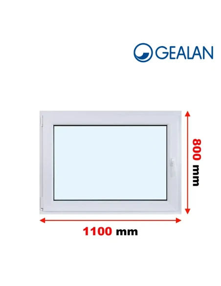 Kunststofffenster PVC Fenster 110x80 cm DREH/KIPP Gealan Linear