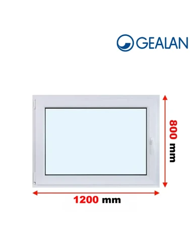 Kunststofffenster PVC Fenster 120x80 cm DREH/KIPP Gealan Linear