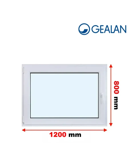 Kunststofffenster PVC Fenster 120x80 cm DREH/KIPP Gealan Linear