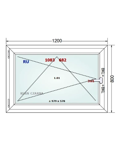 Kunststofffenster PVC Fenster 120x80 cm DREH/KIPP Gealan Linear