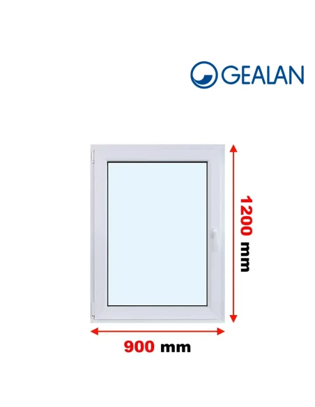 Kunststofffenster PVC Fenster 90x120 cm DREH/KIPP Gealan Linear