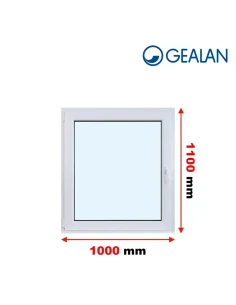 Kunststofffenster PVC Fenster 100x110 cm DREH/KIPP Gealan Linear