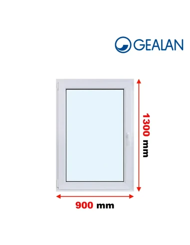 Kunststofffenster PVC Fenster 90x130 cm DREH/KIPP Gealan Linear