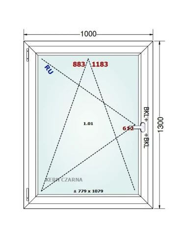 Kunststofffenster PVC Fenster 100x130 cm DREH/KIPP Gealan Linear