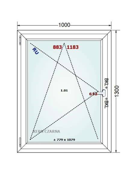 Kunststofffenster PVC Fenster 100x130 cm DREH/KIPP Gealan Linear