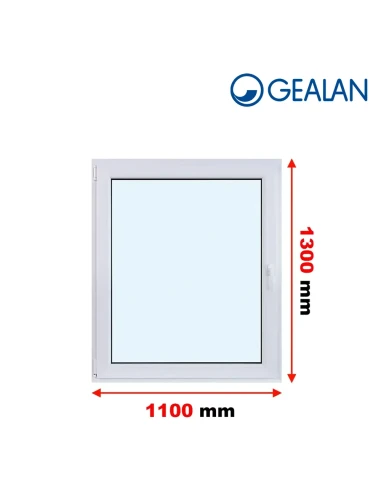 Kunststofffenster PVC Fenster 110x130 cm DREH/KIPP Gealan Linear