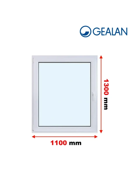 Kunststofffenster PVC Fenster 110x130 cm DREH/KIPP Gealan Linear