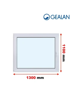 Kunststofffenster PVC Fenster 130x110 cm DREH/KIPP Gealan Linear