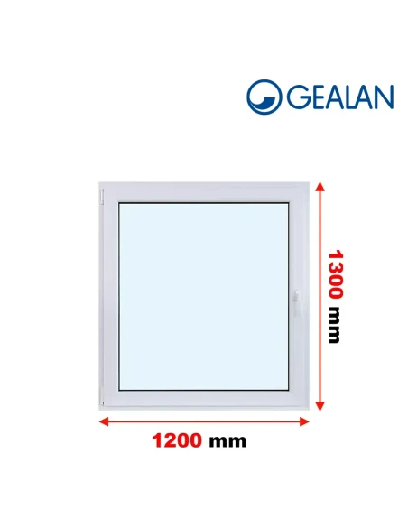 Kunststofffenster PVC Fenster 120x130 cm DREH/KIPP Gealan Linear